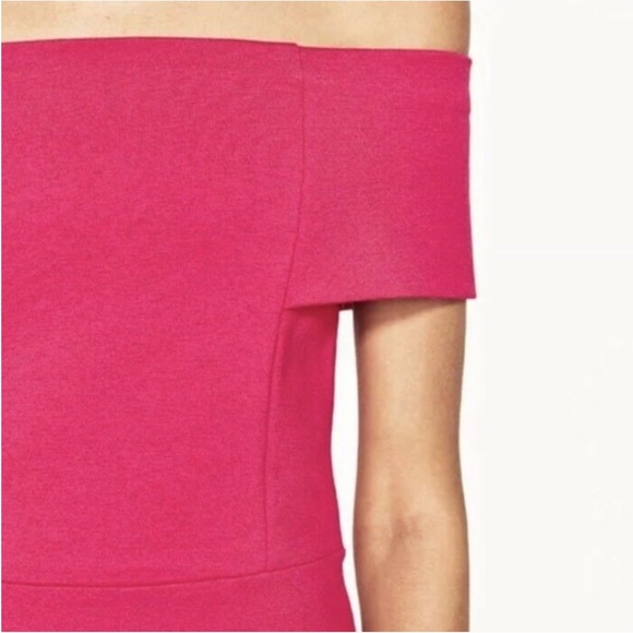 NWOT Zara Off Shoulder Fuchisia/Hot Pink Dress - Picture 4 of 11